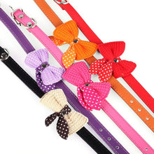 Load image into Gallery viewer, Pups! Bowknot Leather Collar - 5 colours available - Pups Closet