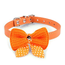 Load image into Gallery viewer, Pups! Bowknot Leather Collar - 5 colours available - Pups Closet