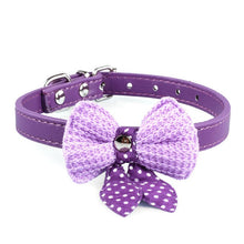 Load image into Gallery viewer, Pups! Bowknot Leather Collar - 5 colours available - Pups Closet