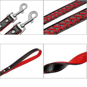 Pups! Arrow Leather Leash - 3 colours available