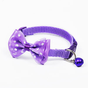 Pups! Bow Collar w/ Bell Charm - 8 colours available-Pups Closet