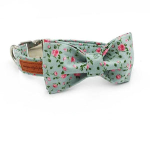 Pups! Floral Bow Collar & Leash Set-Pups Closet