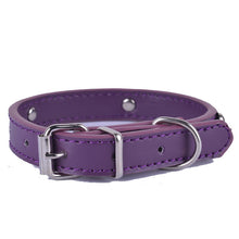 Load image into Gallery viewer, Pups! Leather Collar - 8 colours available-Pups Closet