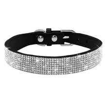 Load image into Gallery viewer, Pups! Bling Leather Collar - 5 colours available-Pups Closet