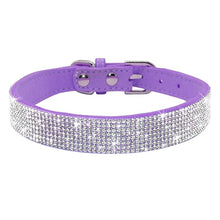 Load image into Gallery viewer, Pups! Bling Leather Collar - 5 colours available-Pups Closet